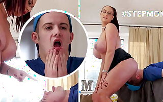 BANGBROS - British MILF Emma Butt Gets Massage From Her Cheeky Stepson Sam Bourne