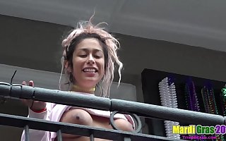 Women showing Ass, Tits and Pussy on touching Public during Mardi Gras 2019